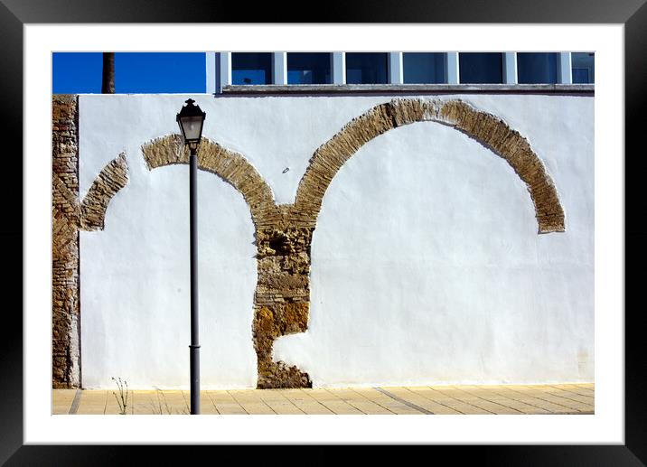 Imperfect symmetry - two brick arches Framed Mounted Print by Jose Manuel Espigares Garc