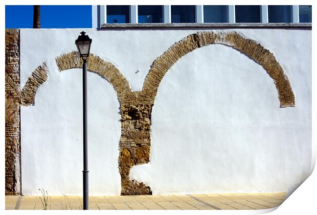 Imperfect symmetry - two brick arches Print by Jose Manuel Espigares Garc
