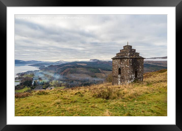 Dun na Cuaiche Watchtower, Inverary Framed Mounted Print by Douglas Kerr