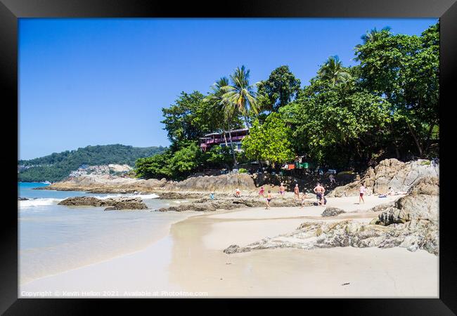 The north end of Patong beach Framed Print by Kevin Hellon