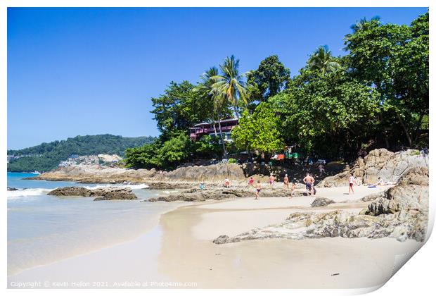 The north end of Patong beach Print by Kevin Hellon