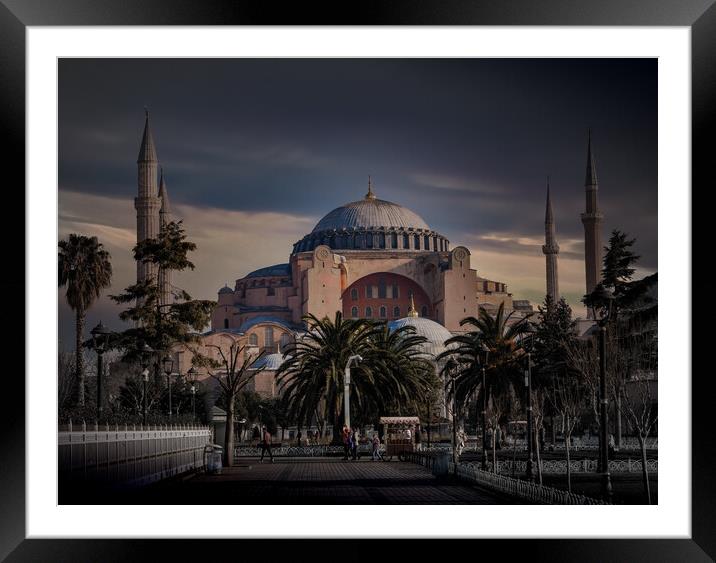 Hagia Sophia (Ayasofya). View from the Sultan Ahmet Park. Istanb Framed Mounted Print by Sergey Fedoskin