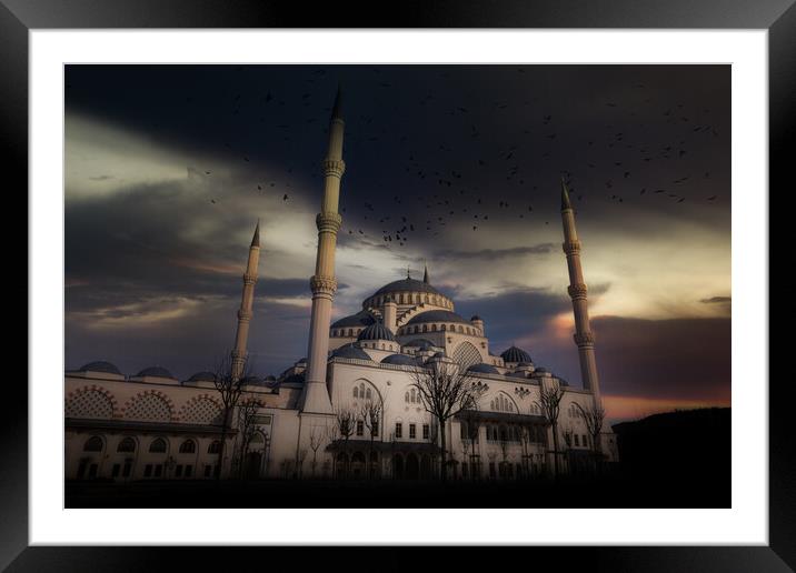 Camlıca Mosque in Istanbul. Turkey. Framed Mounted Print by Sergey Fedoskin