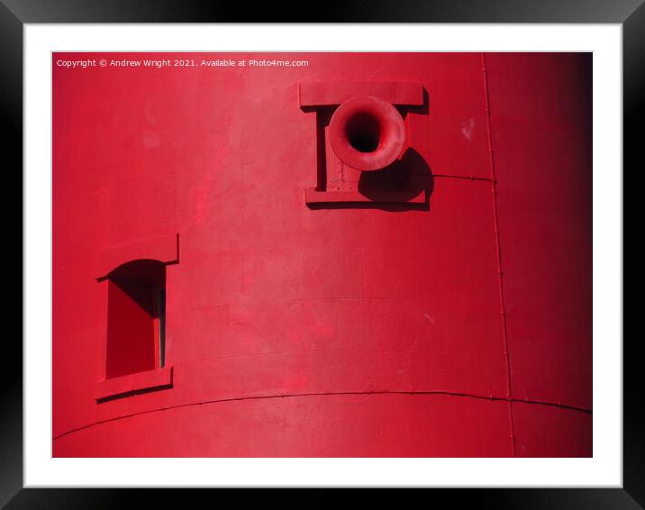 Portland Bill Lighthouse - RED Framed Mounted Print by Andrew Wright