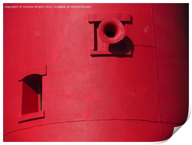 Portland Bill Lighthouse - RED Print by Andrew Wright