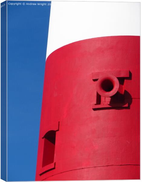 Portland Bill Lighthouse - RED, WHITE and BLUE Canvas Print by Andrew Wright