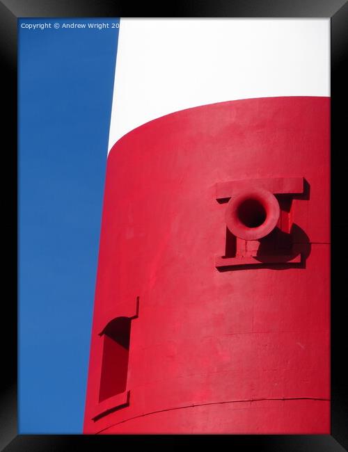 Portland Bill Lighthouse - RED, WHITE and BLUE Framed Print by Andrew Wright