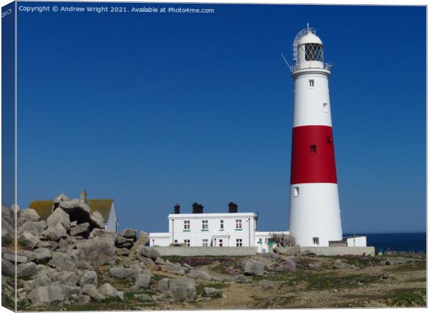 Portland Bill Lighthouse, Dorset Canvas Print by Andrew Wright