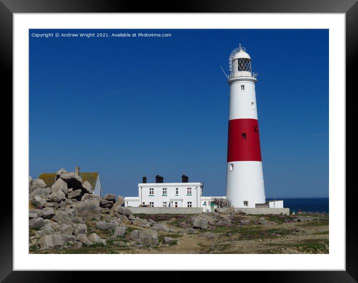 Portland Bill Lighthouse, Dorset Framed Mounted Print by Andrew Wright