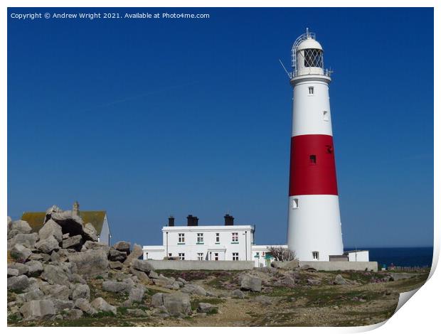 Portland Bill Lighthouse, Dorset Print by Andrew Wright
