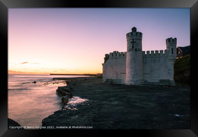 Cliff Baths at Enniscrone Framed Print by Barry Hughes