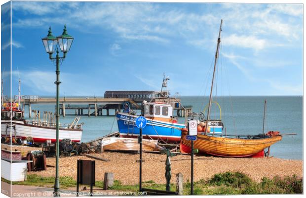Deal Seafront Kent Canvas Print by Diana Mower