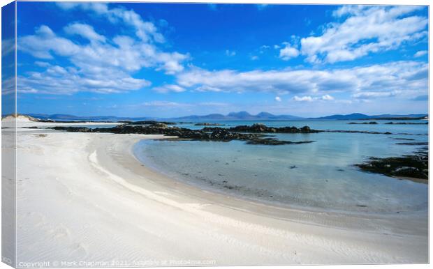 White sandy beach near Balerominmore, Isle of Colo Canvas Print by Photimageon UK