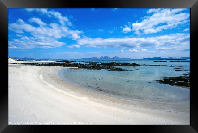 White sandy beach near Balerominmore, Isle of Colo Framed Print by Photimageon UK