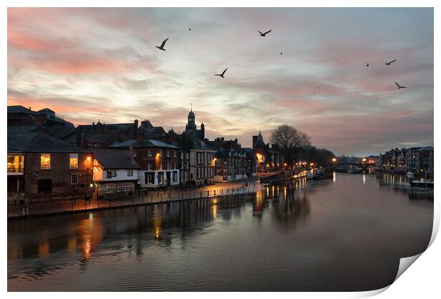 Sunrise over York Print by David Semmens