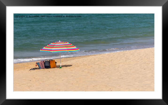Beach day Framed Mounted Print by Jo Sowden