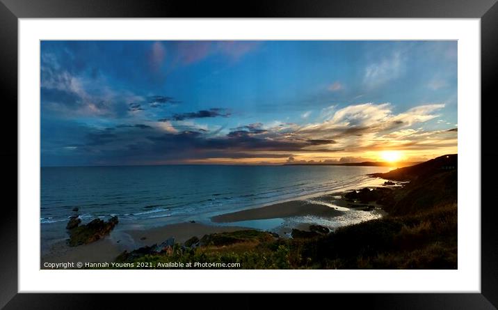 Whitsand Bay Framed Mounted Print by Hannah Youens