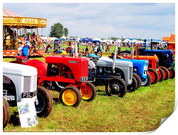 Various tractors at Country Show. Print by john hill