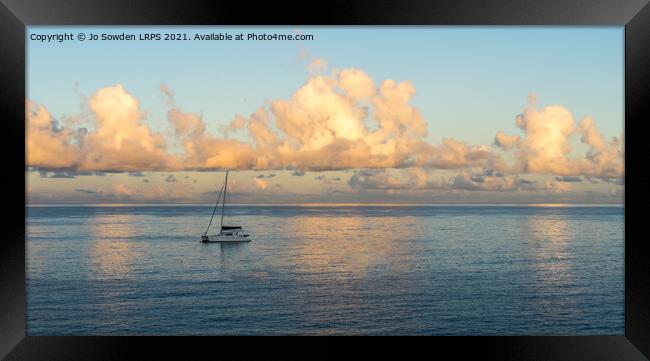 Early morning tranquility, Barbados Framed Print by Jo Sowden