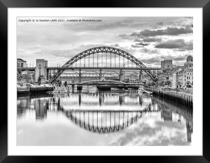 Newcastle Upon Tyne Reflections Framed Mounted Print by Jo Sowden