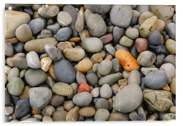 Smooth beach pebbles Acrylic by Andrew Kearton