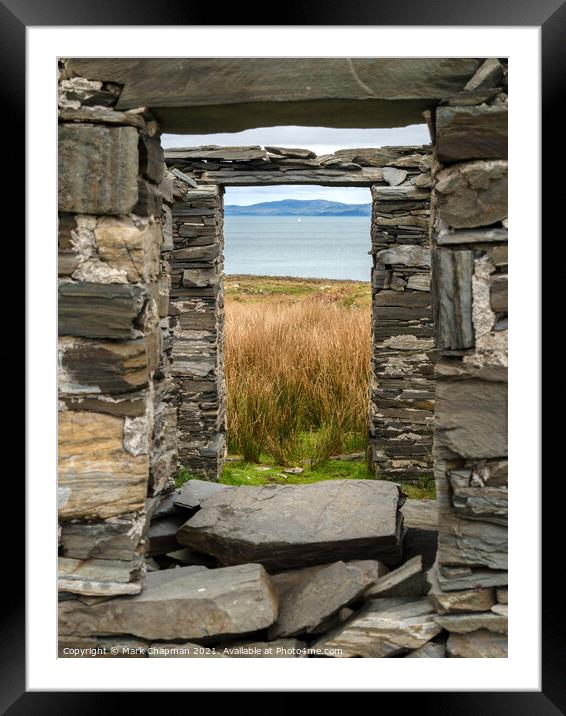 Windows on the Hebrides at the deserted village of Riasg Buidhe, Isle of Colonsay  Framed Mounted Print by Photimageon UK