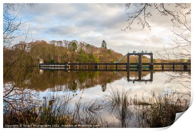 Earlstoun Loch and Dam on the Galloway Hydro Electric Scheme, Dalry, Galloway, Print by SnapT Photography