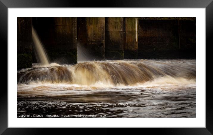 Water released from the turbines at Kendoon Power Station on the Water of Ken Framed Mounted Print by SnapT Photography