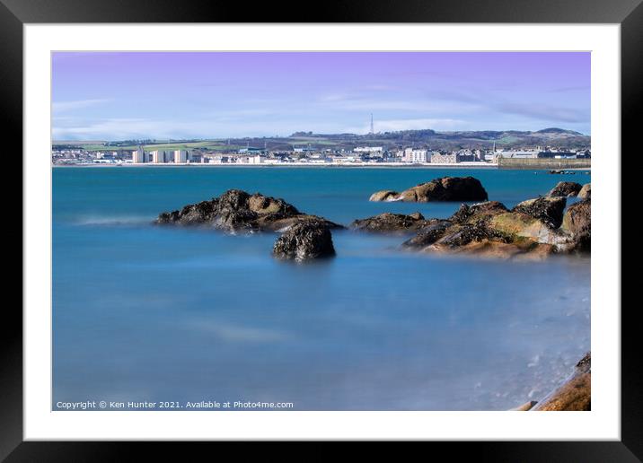 Calming Foreshore Framed Mounted Print by Ken Hunter