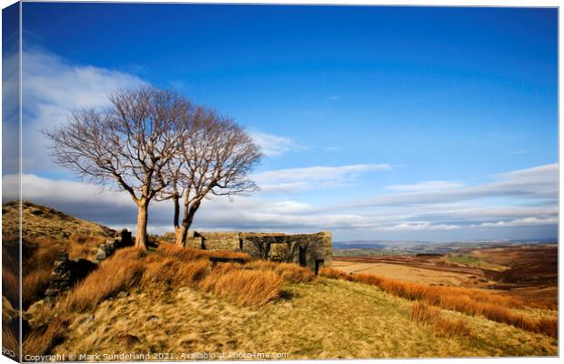 Top Withins on Haworth Moor Canvas Print by Mark Sunderland