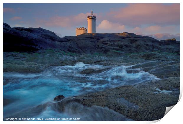 Elie lighthouse, fife, scotland at sunset Print by Scotland's Scenery