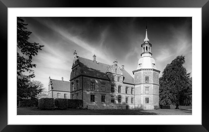 Karsholm Castle Side View Monochromatic Panorama Framed Mounted Print by Antony McAulay