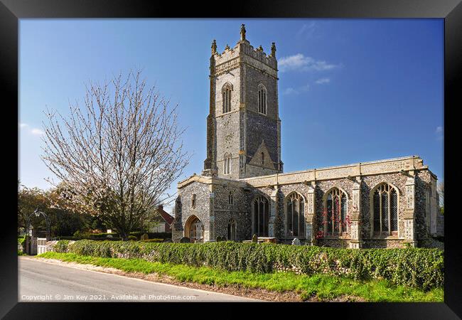 St Andrews Church  Walberswick Suffolk Framed Print by Jim Key