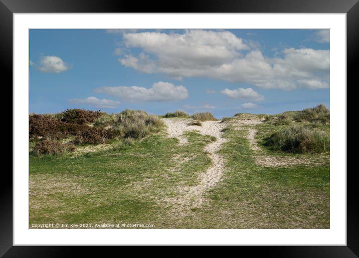 Walberswick Beach Sand Dunes Framed Mounted Print by Jim Key