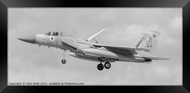 Single seat F-15i from the Isreali Air Force Framed Print by Clive Wells