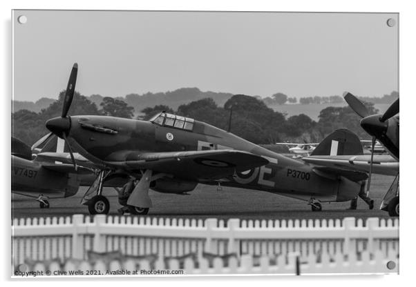 Hawker Hurricane Mk.1 Acrylic by Clive Wells