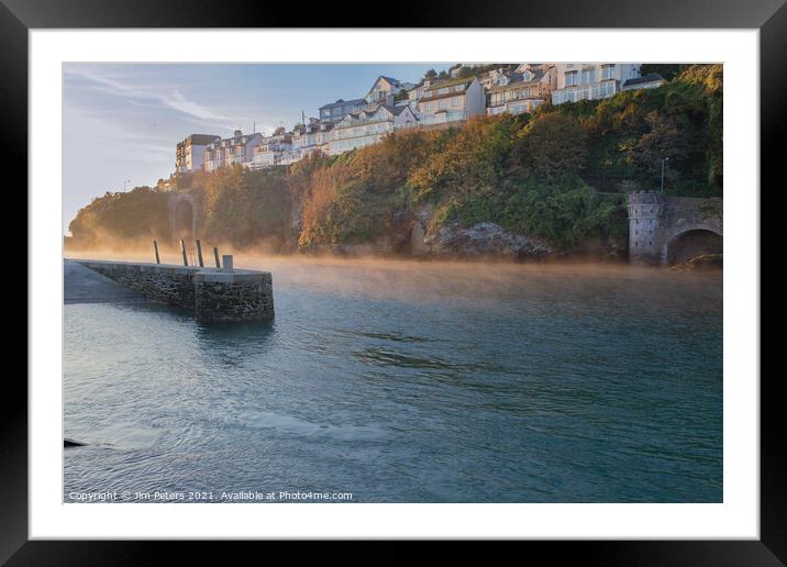 Steaming Looe Harbour South east Cornwall Framed Mounted Print by Jim Peters