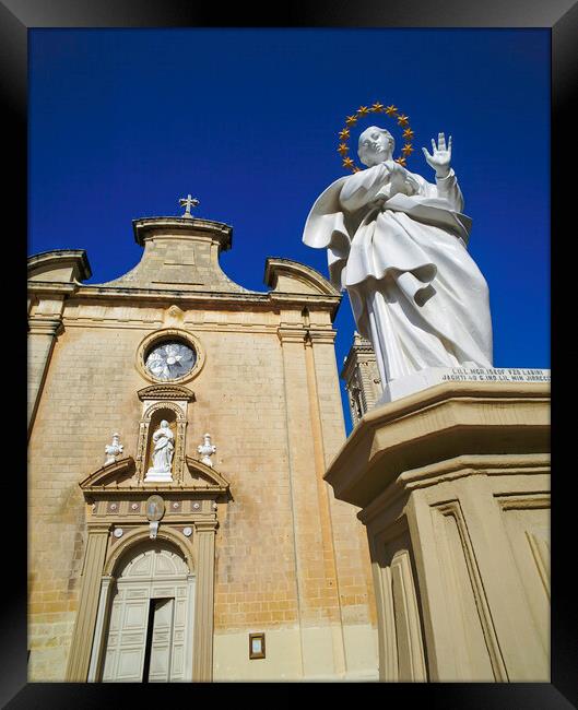 Village Church Malta. Framed Print by Philip Enticknap