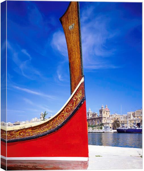 MALTA traditional water taxi. Canvas Print by Philip Enticknap