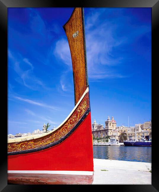 MALTA traditional water taxi. Framed Print by Philip Enticknap