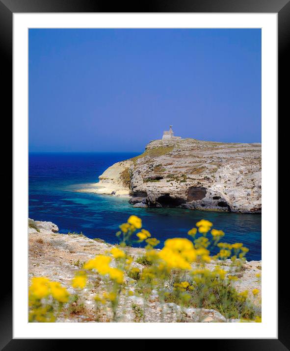 St. Pauls Island,Malta. Framed Mounted Print by Philip Enticknap