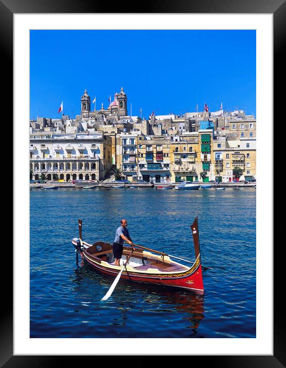 Senglea ,Malta  Framed Mounted Print by Philip Enticknap