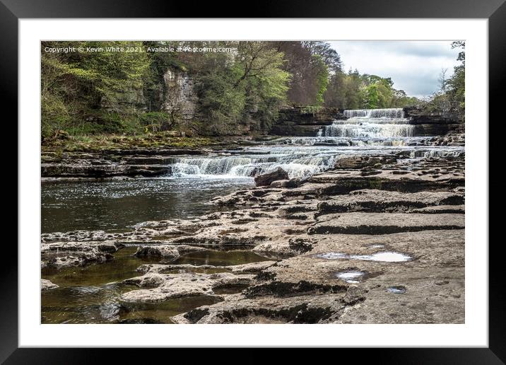 waterfalls in Britan Framed Mounted Print by Kevin White