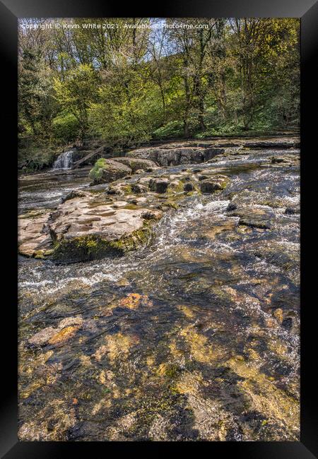 Pure water of Aysgarth falls Framed Print by Kevin White