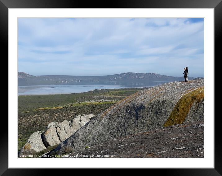 Admiring the view over Langebaan, Western Cape, South Africa Framed Mounted Print by Adrian Turnbull-Kemp