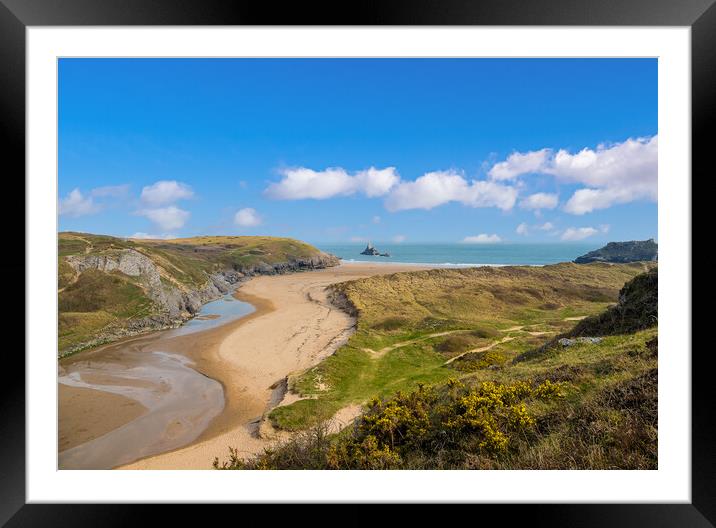 Broadhaven - Bosherston, Pembrokeshire. Framed Mounted Print by Colin Allen