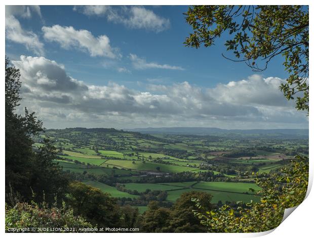 View to the Black Mountains Print by JUDI LION