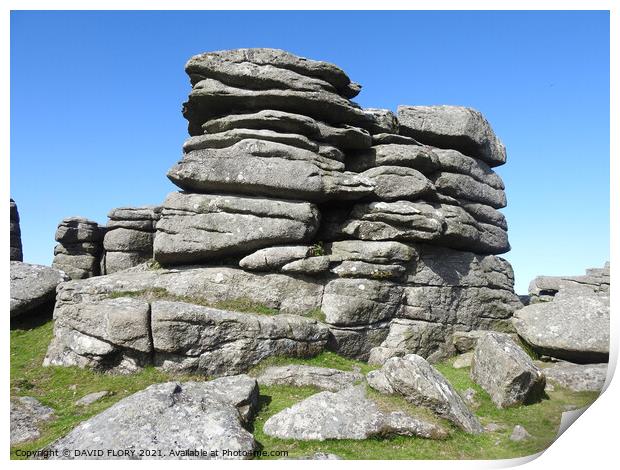 Combstone Tor Print by DAVID FLORY