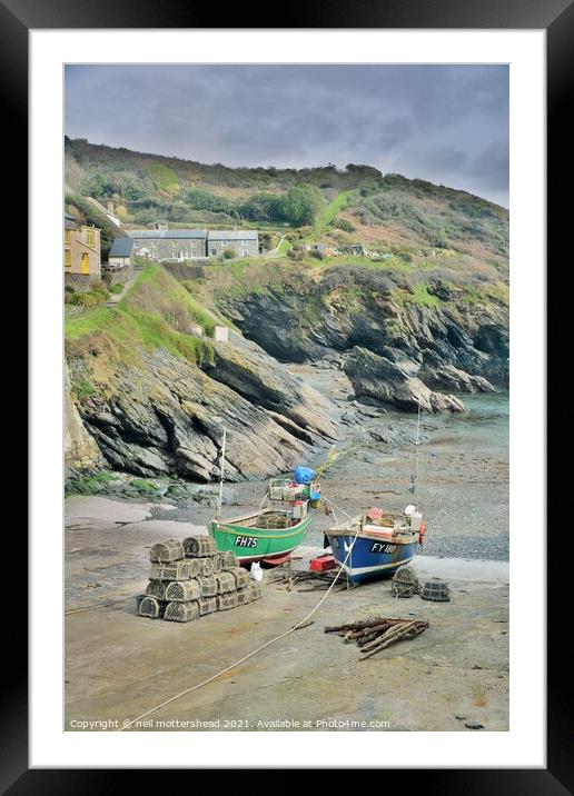 Portloe Slipway, Cornwall. Framed Mounted Print by Neil Mottershead