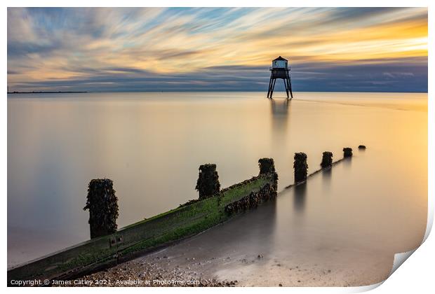Sunrise at Dovercourt Print by James Catley